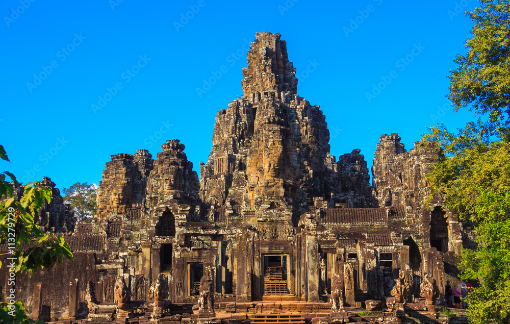 Bayons Angor Wat, ancient architecture in Cambodia
