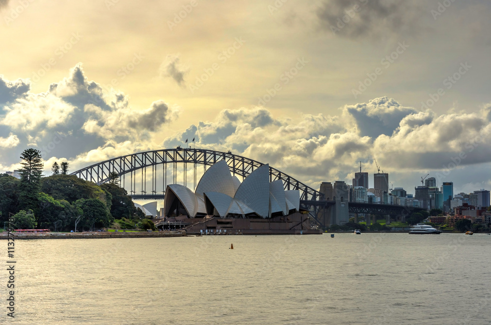 Sydney Opera and harbour bridge at daytime