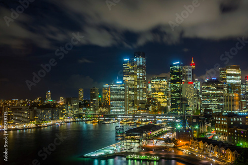 Sydney downtown at night