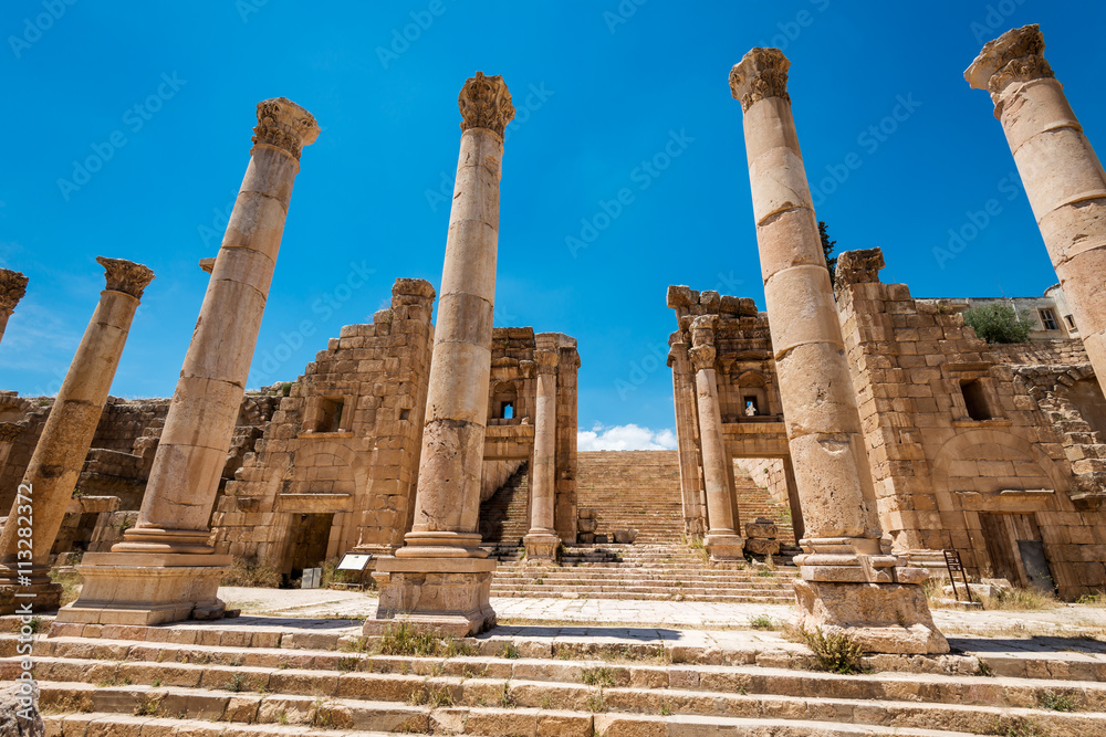 Roman ruins in Jerash, Jordan