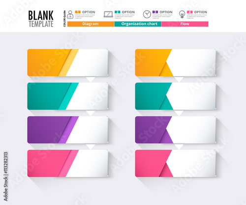 Label infographic design, work flow diagram, step down concept,