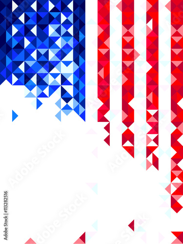 US flag polygon background