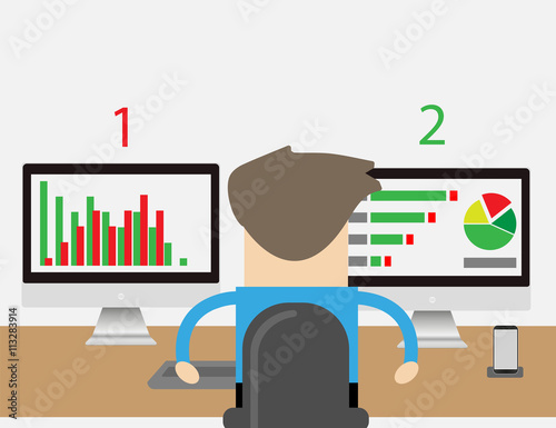 2 screen worker
