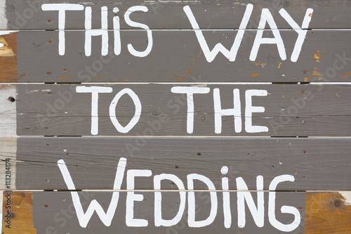 Timber wedding sign