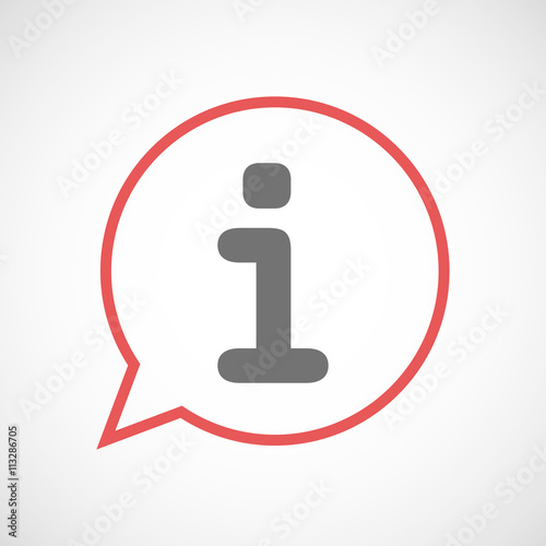 Isolated comic balloon with an info sign