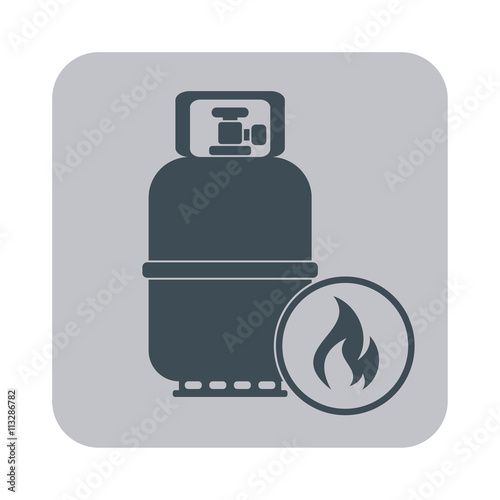 Camping gas bottle icon