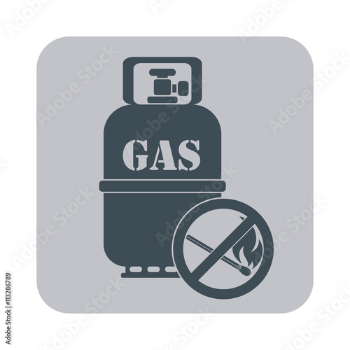 Camping gas bottle icon
