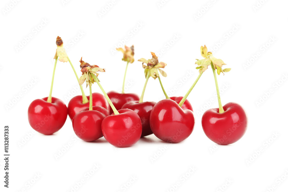 Sweet cherry isolated on a white background Sweet cherry isolated on a white background