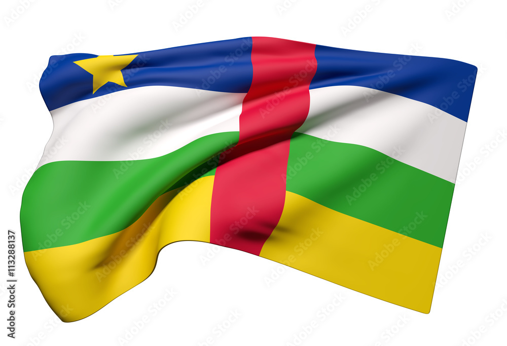 Central African Republic flag waving Central African Republic flag waving