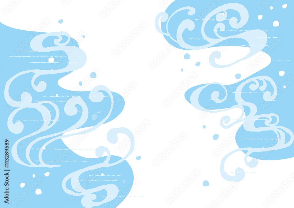 流れる ウォーター 白