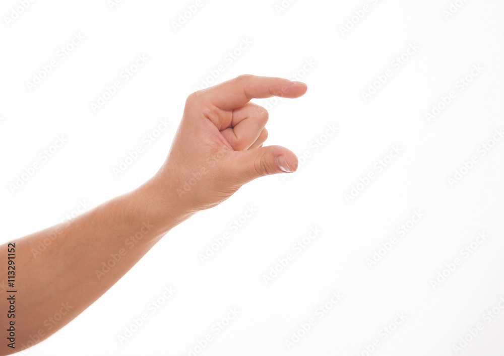Male hand showing a fatness Male hand showing a fatness