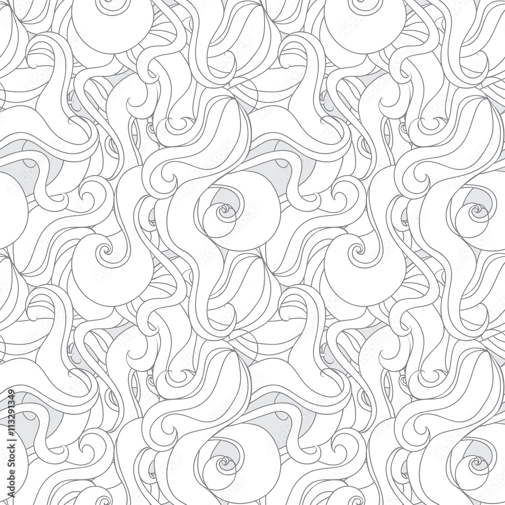 Seamless abstract pattern waves hair background