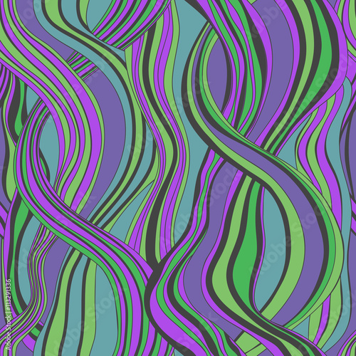 Seamless abstract pattern waves hair background