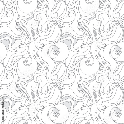 Seamless abstract pattern waves hair background