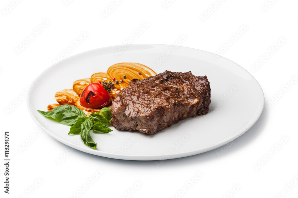 Grilled beef steak - obrazy, fototapety, plakaty 