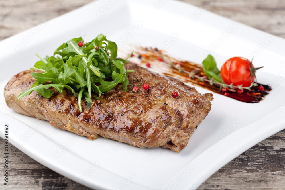 Grilled beef steak