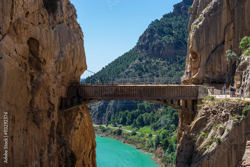 Gorge of the Gaitanes and "El Caminito del Rey" path, Malaga (Spain)