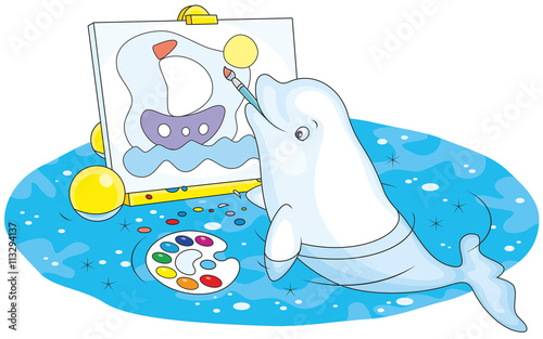 Beluga whale painter