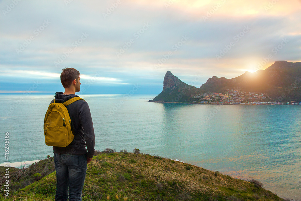 Obraz premium Enjoying the view from up here