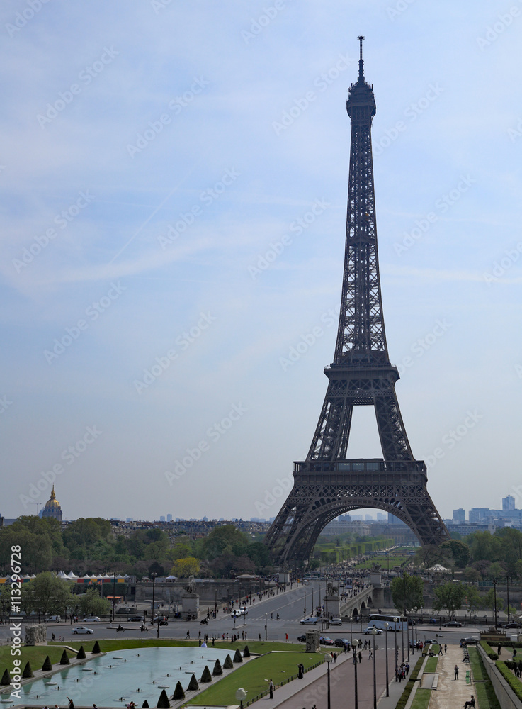 Naklejka premium Tour Eiffel et Tocadéro