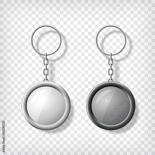 Two key chain pendants mockup