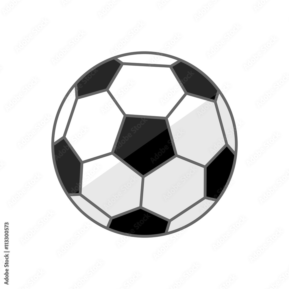 Soccer ball .Football vector icon isolated on a white background.Sport equipment