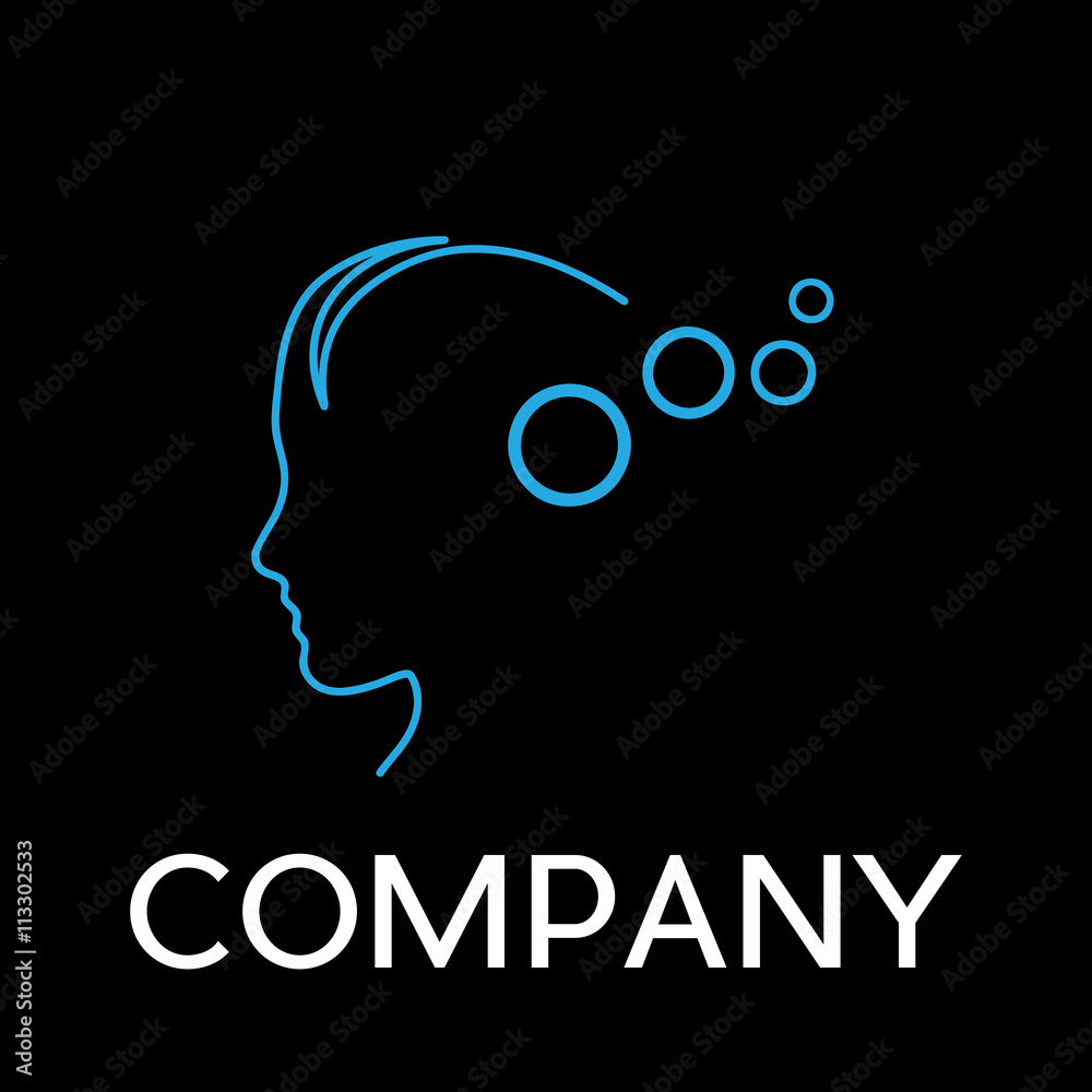 Vector sign abstract concept of psychologist, analyst or scienti Vector sign abstract concept of psychologist, analyst or scienti