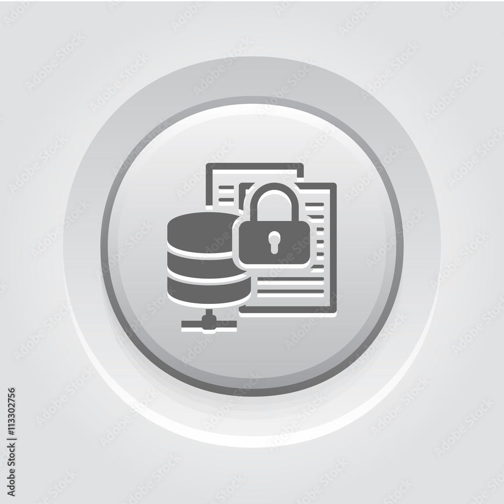Secure File Storage Icon. Flat Design. Secure File Storage Icon. Flat Design.