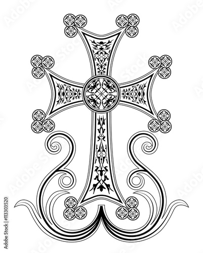 Tablou Canvas Traditional Armenian Apostolic Church cross clip art