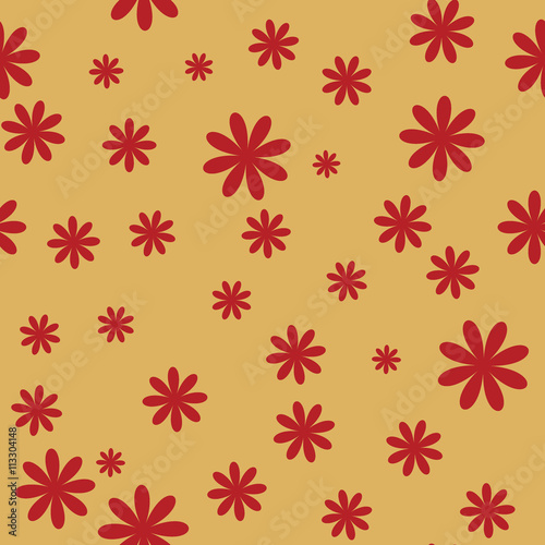 flower red seamless pattern 2