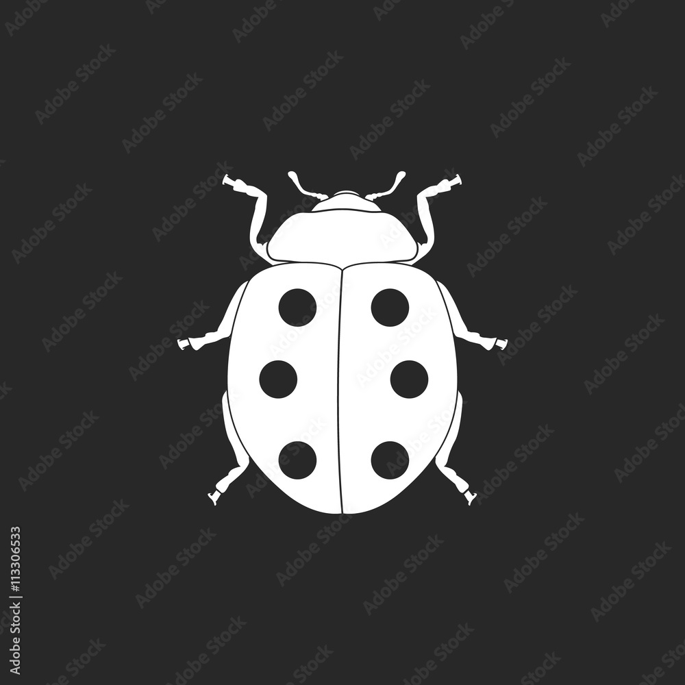 Lucky ladybug sign icon on background Lucky ladybug sign icon on background