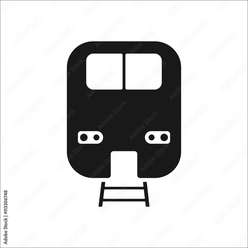 Passenger train sign simple icon on background Passenger train sign simple icon on background