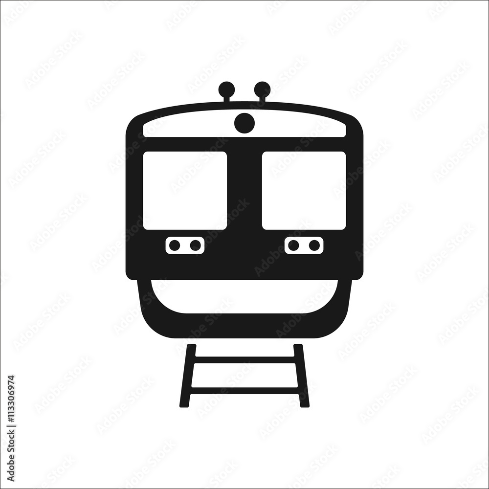 Metro train sign simple icon on background Metro train sign simple icon on background