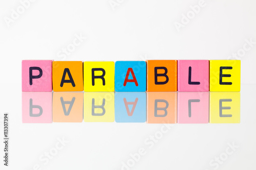 Картината върху платно Parable - an inscription from children's blocks