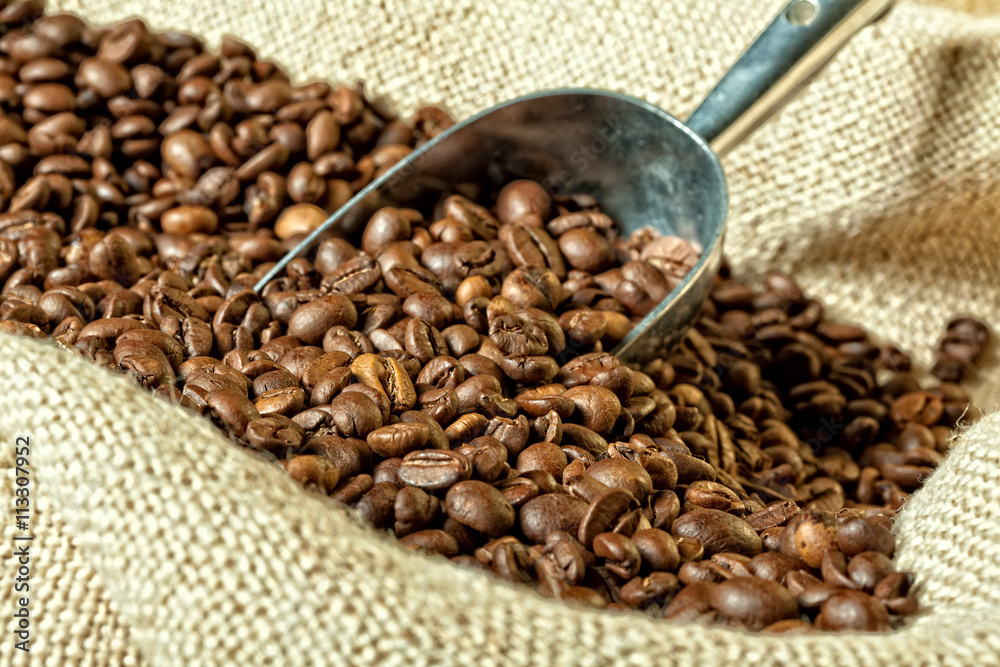 Fototapeta premium espresso and coffee grain