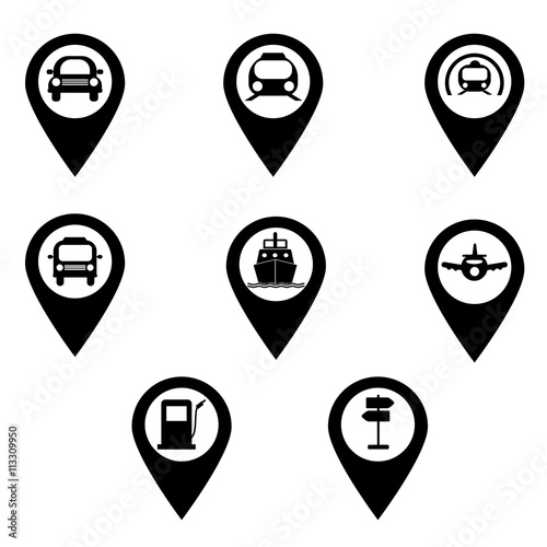 Transportation vector concept.