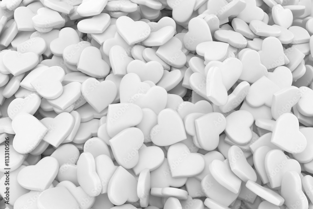 background made from many hearts. 3d rendering. background made from many hearts. 3d rendering.
