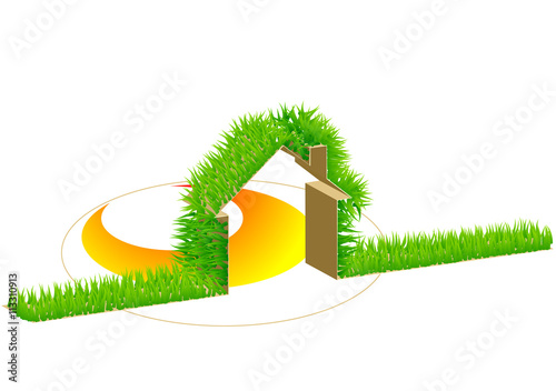 home and green grass