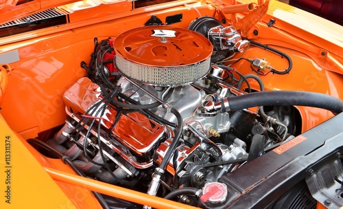 An American V8 engine from the 1970's.