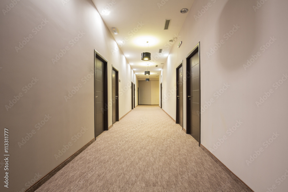 Fototapeta premium Corridor in a hotel building