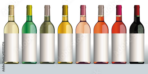 Bouteilles de vin - Bordeaux x 8