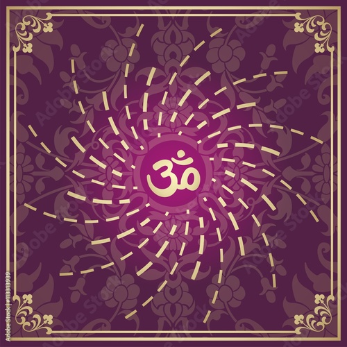 aum syllable, paisley design , Hinduism, India