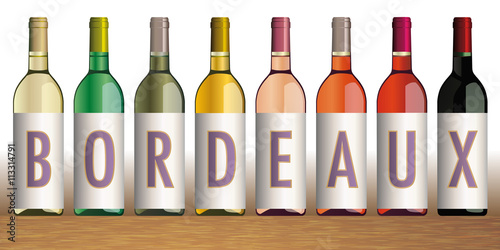 Bouteilles Vin de Bordeaux x 8