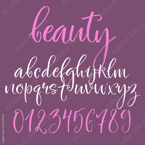 Calligraphic english alphabet