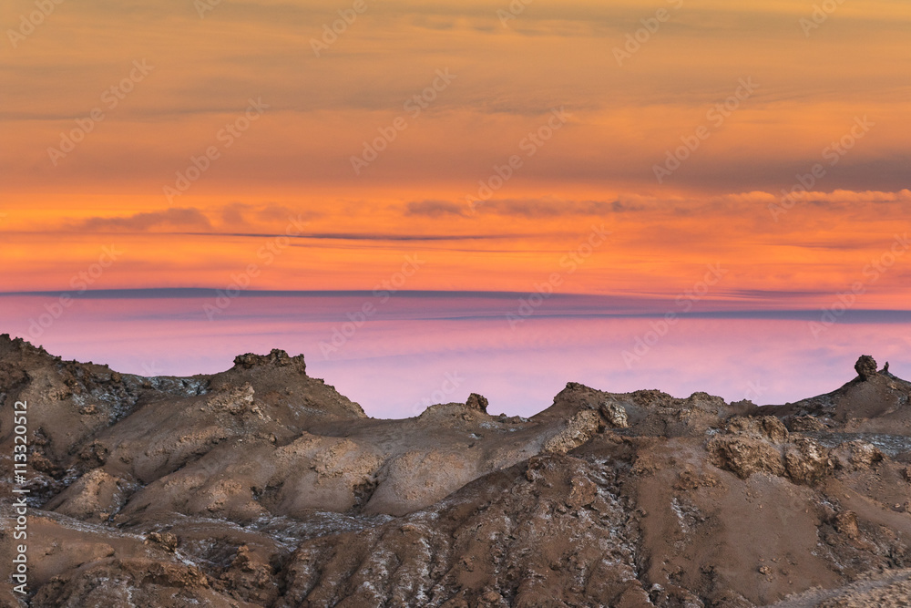 Sunset at Atacama desert