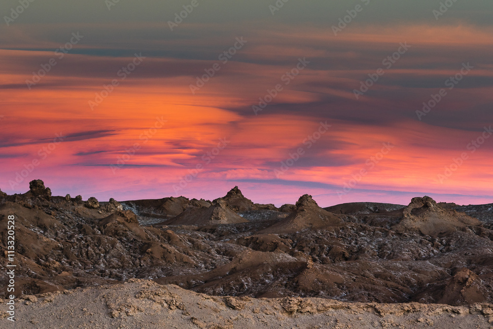 Sunset at Atacama desert