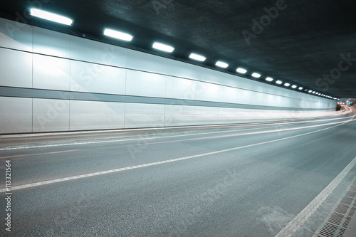 City road tunnel of night scene