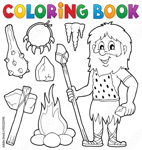 Coloring book prehistoric thematics 1
