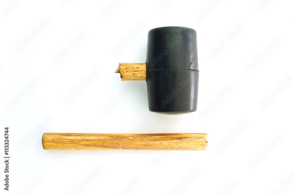 Naklejka premium hammer big on white background