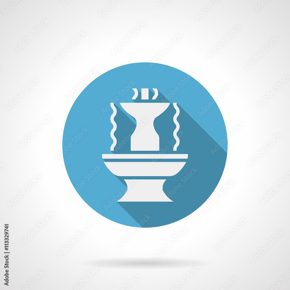 Abstract fountain blue round vector icon